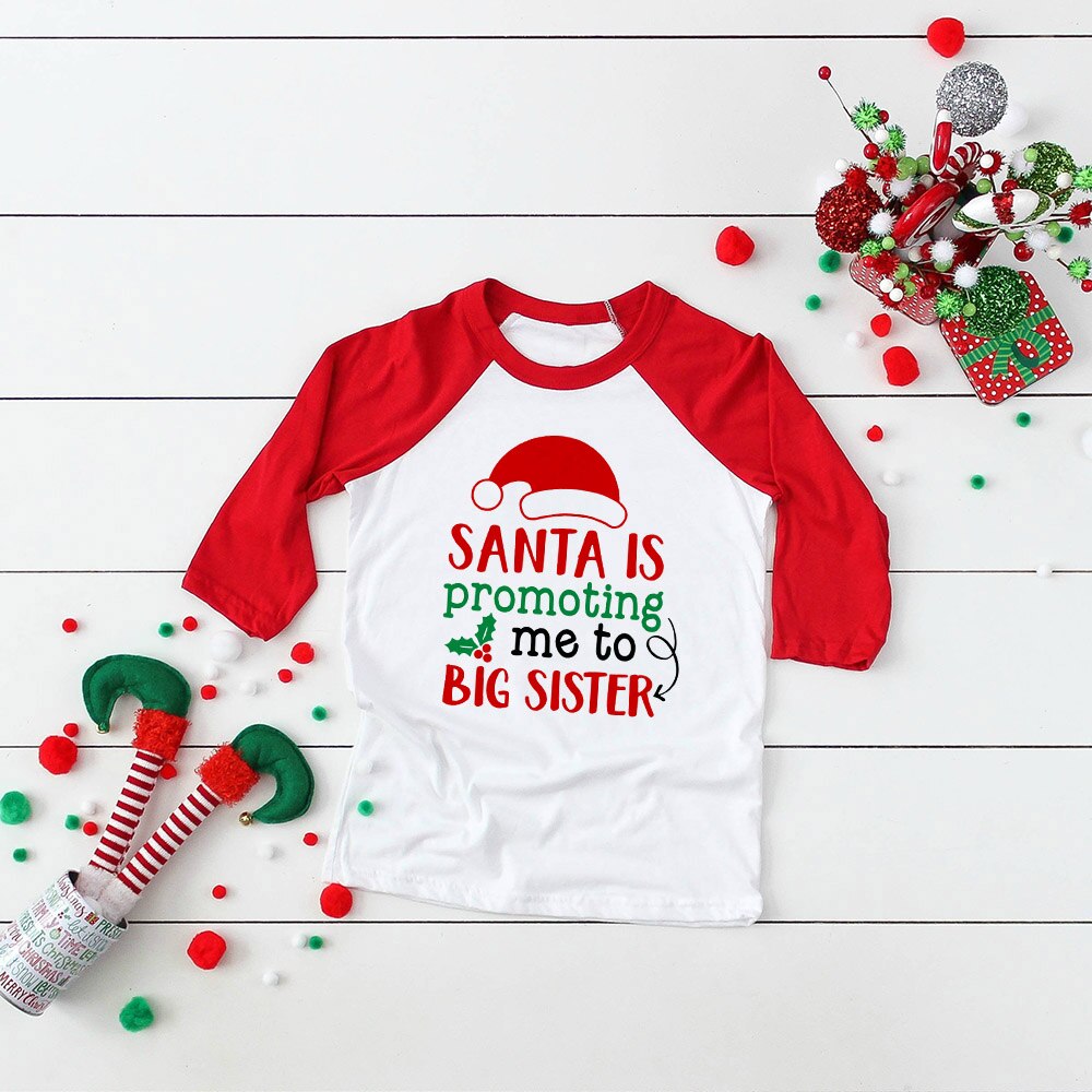 Christmas Pregnancy Announcement Shirt Promoted To Big Sister Shirts Pregnancy Announcement Tee Soon To Be Big Sister Shirt