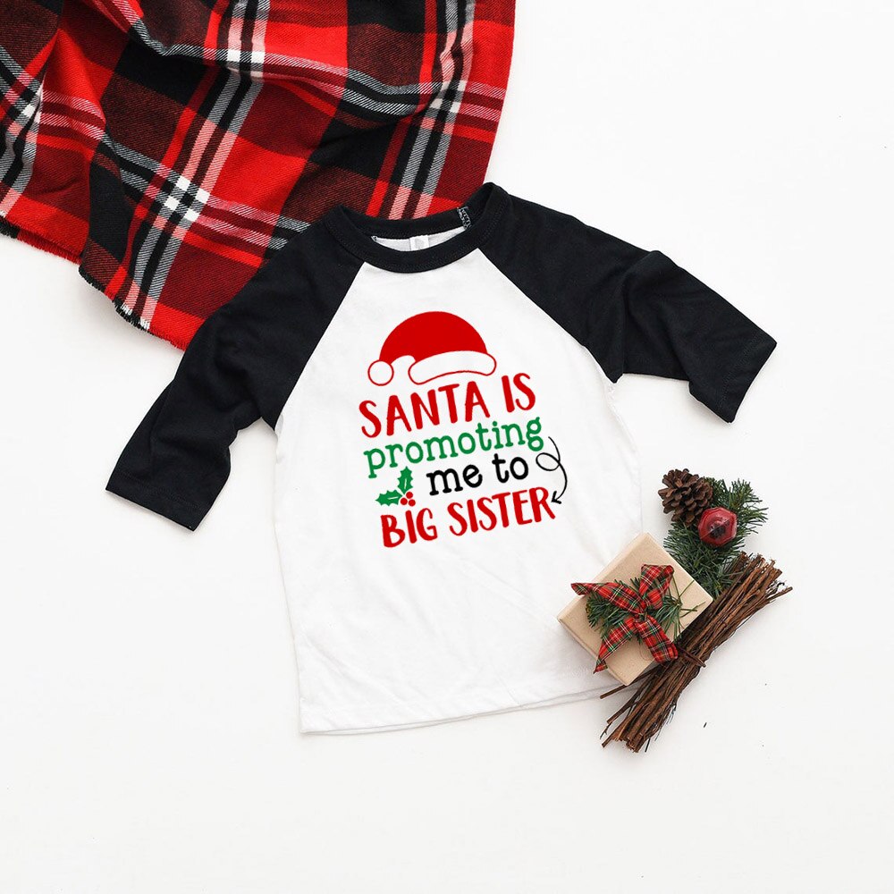 Christmas Pregnancy Announcement Shirt Promoted To Big Sister Shirts Pregnancy Announcement Tee Soon To Be Big Sister Shirt