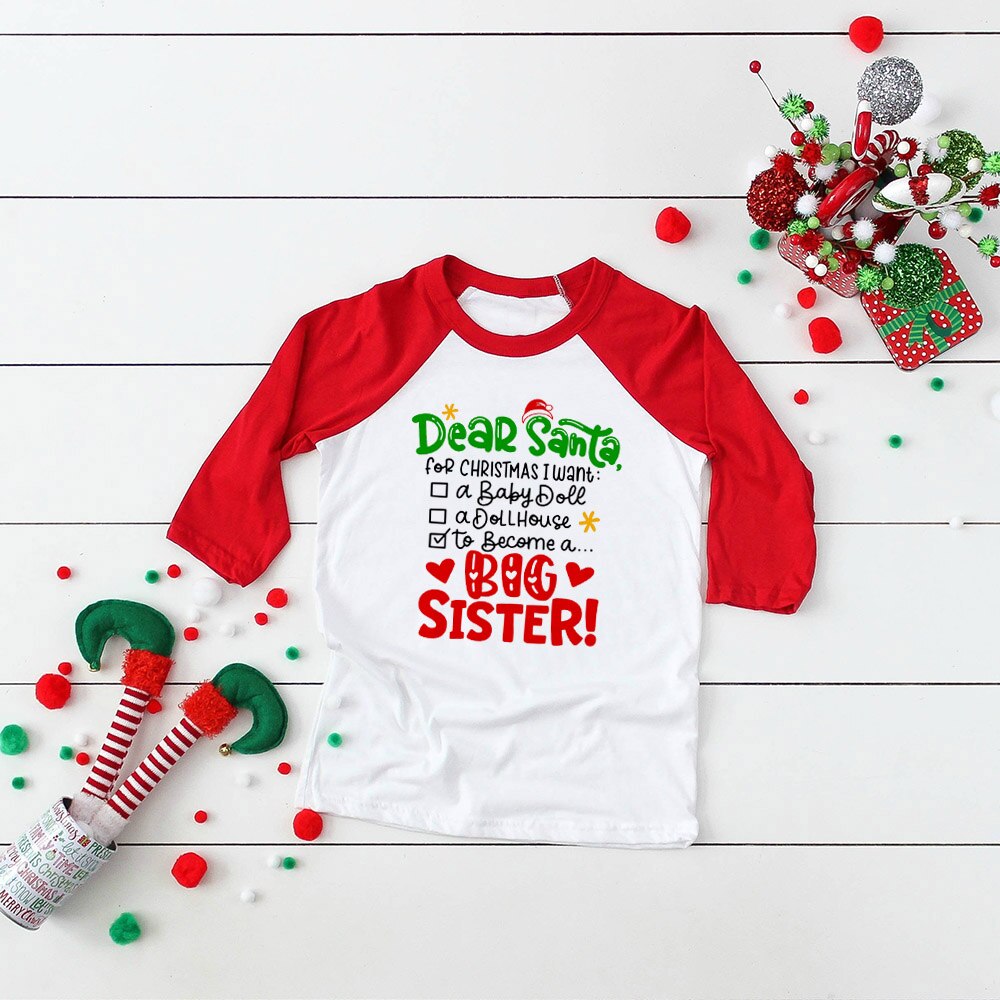 Christmas Pregnancy Announcement Shirt Promoted To Big Sister Shirts Pregnancy Announcement Tee Soon To Be Big Sister Shirt