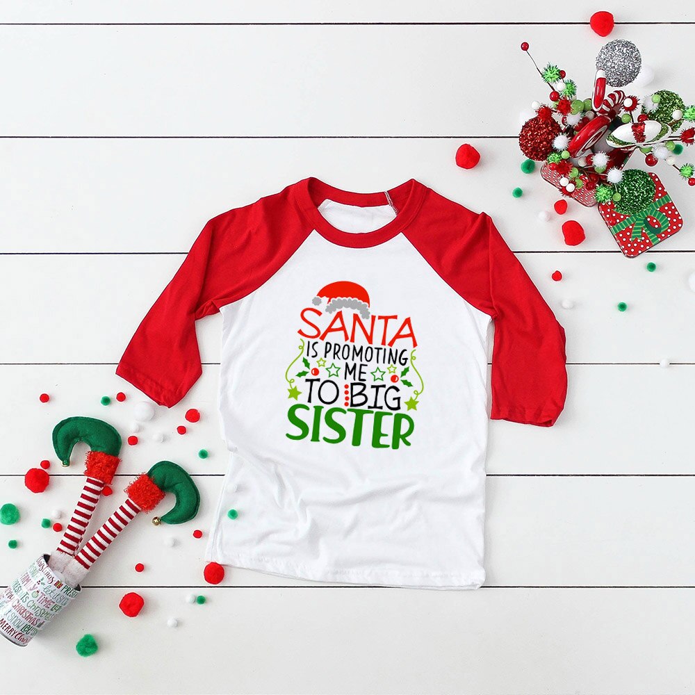 Christmas Pregnancy Announcement Shirt Promoted To Big Sister Shirts Pregnancy Announcement Tee Soon To Be Big Sister Shirt