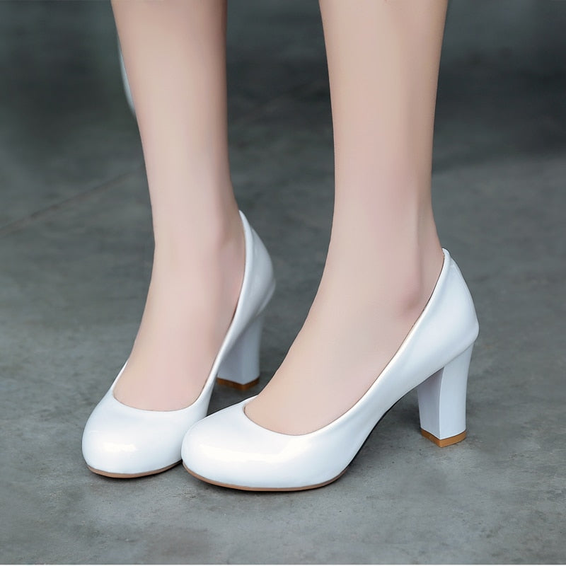 Fashion Sweet  Big Size 34-47 4 Colour New Spring Autumn Women's Pumps Party  Wedding Shoes High Heels PU   222-7